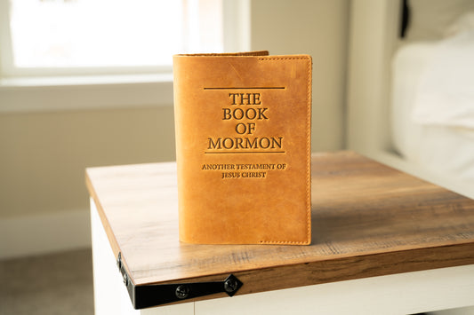 Leather Book of Mormon - Soft Cover - Saddle